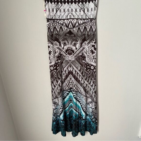 Style & Co. Women’s Slit Neck Paisley Printed Jersey Knit Maxi Dress size PP - Picture 5 of 5